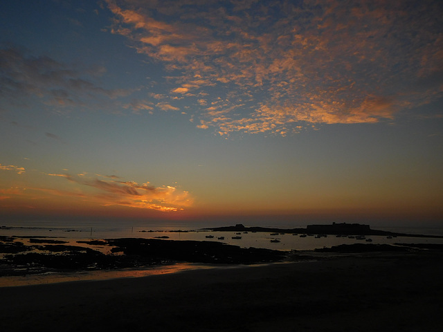 au coucher du soleil , l'heure bleue,