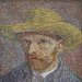 Detail of the Self-Portrait with a Straw Hat by Van Gogh in the Metropolitan Museum of Art, May 2011