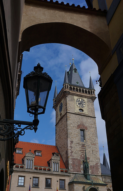 Blick auf den Rathausturm