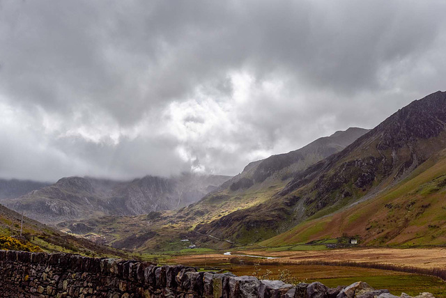 Adjusted photograph. Snowdonia mountains