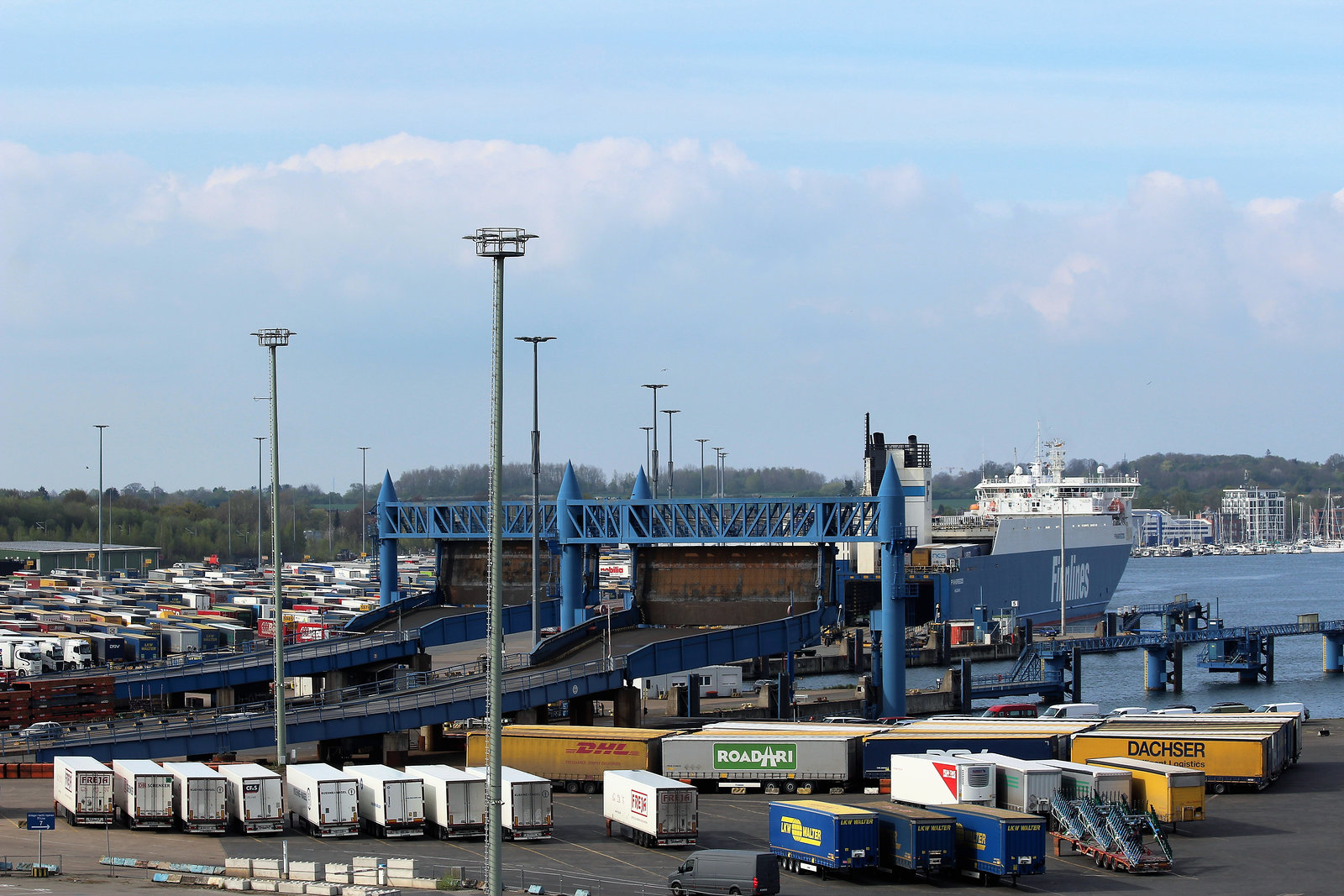 Blick über den Skandinavienkai Travemünde..