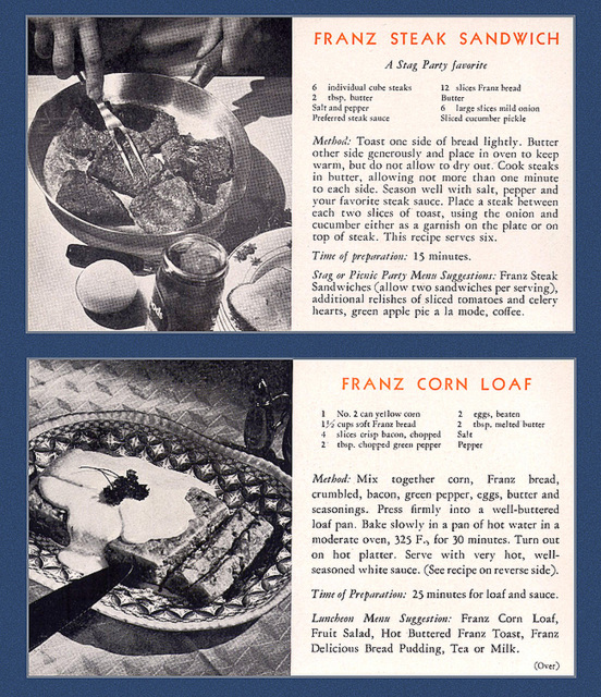 Ten New Ways To Serve Franz Bread (4), c1930