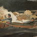 Detail of Shooting the Rapids by Winslow Homer in the Metropolitan Museum of Art, February 2020