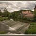 Weir in the Tauber River in Creglingen