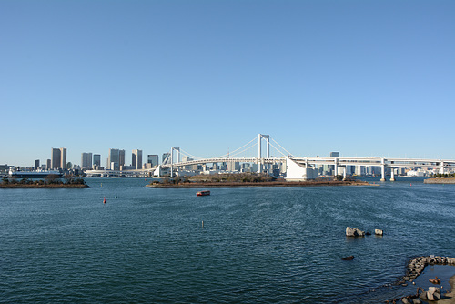 Japan, Rainbow Bridge over Tokyo Bay