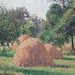 Detail of Haystacks, Morning, Eragny by Pissarro in the Metropolitan Museum of Art, May 2011 Detail of Haystacks, Morning, Eragny by Pissarro in the Metropolitan Museum of Art, May 2011