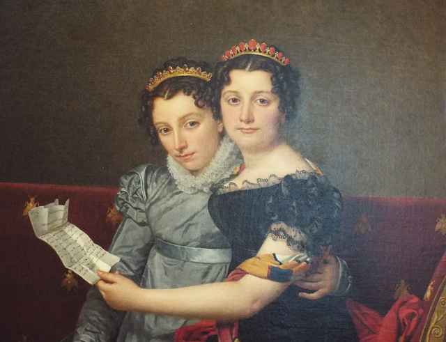Detail of the Portrait of the Sisters Zenaide and Charlotte Bonaparte by David in the Getty Center, June 2016