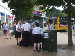 DSCF3712 Yellow Buses drivers in Bournemouth - 27 Jul 2018