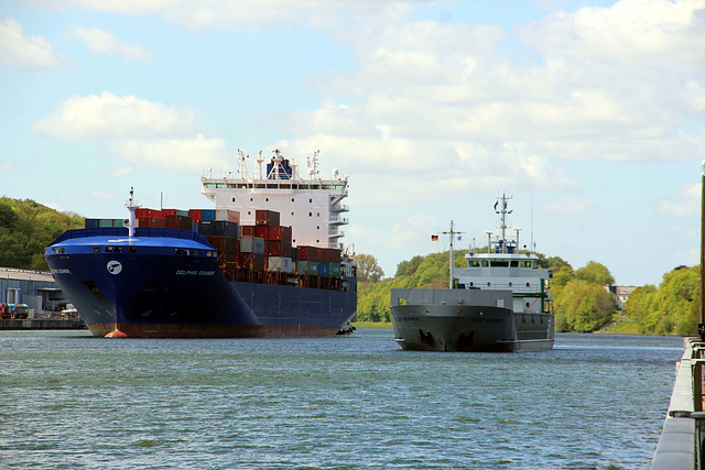 Doppeleinfahrt.....in die Kieler Schleuse