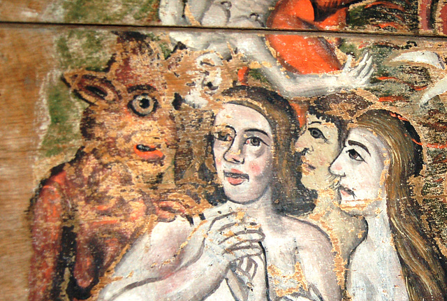Detail of the Wenhaston Doom Painting, Saint Peter's Church, Wenhaston, Suffolk