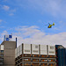 PH-HVB Air Ambulance approaching Leiden University Medical Centre