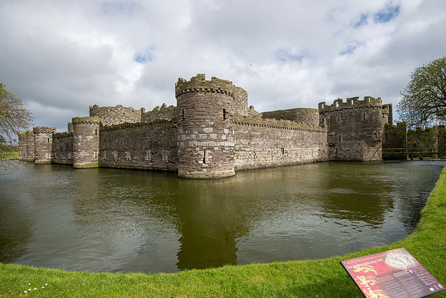 Beaumaris castle and moat