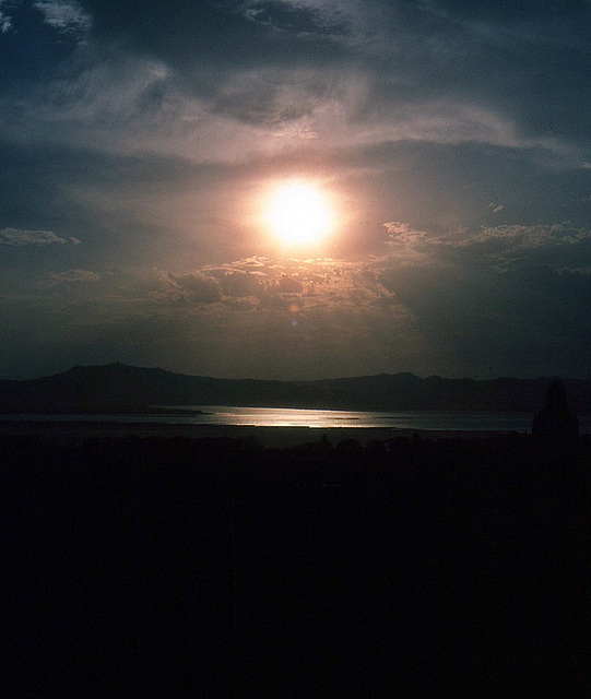 Sonnenuntergang in Bagan am Irrawady