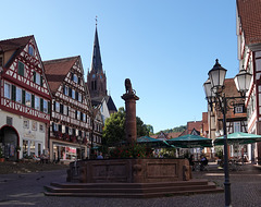 Der Marktbrunnen - von H. Hesses Geburtshaus her geknipst
