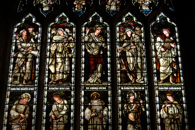 Detail of Sir Edward Burne-Jones Stained Glass, St  Martin's Church, Birmingham