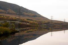 Torside Reservoir - Autumn coloured Pylons