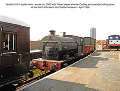 Saddle tank Peckett & Planet diesel North Woolwich Old Station Museum Apr 1996
