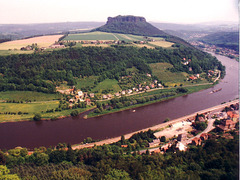 Blick von der Festung Königstein zum Lilienstein