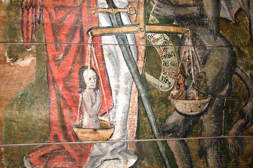 Detail of the Wenhaston Doom Painting, Saint Peter's Church, Wenhaston, Suffolk