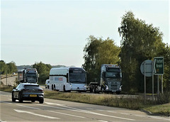 Lucketts Travel or Worthing Coaches Caetano Levante on the A11 near Barton Mills - 11 Oct 2021 (P1090697)