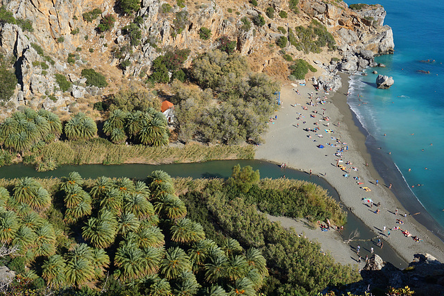 Der Palmenstrand von Preveli - The palm beach of Preveli