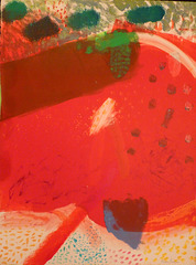 Red Sands. Monoprint. Kieron Farrow. 23x31 inches. - Copy