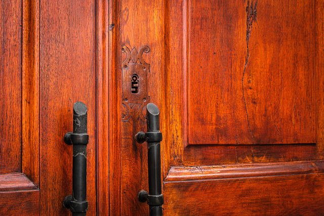 Beautiful door and lock