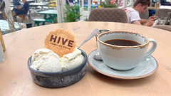 Coffee and icecream at Hive in Aberaeron