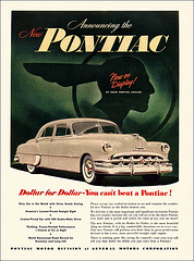 Pontiac Automobile Ad, c1949