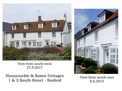 Honeysuckle & Saxon Cottages Seaford 2012 & 2017