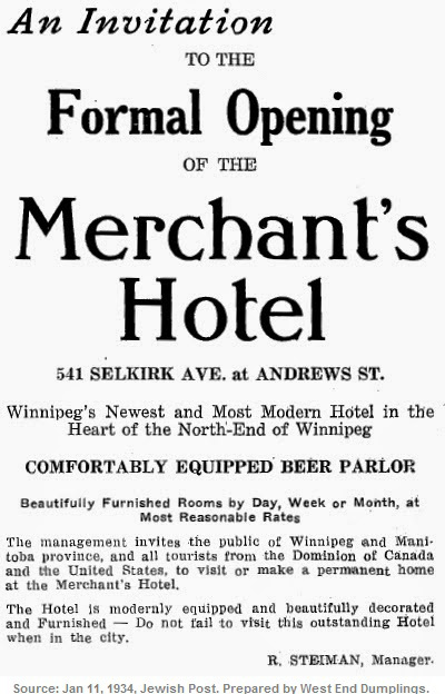 Merchants Hotel, Winnipeg.