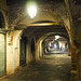 The arcades of the Piazzo, medieval village of Biella