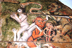 Detail of the Wenhaston Doom Painting, Saint Peter's Church, Wenhaston, Suffolk