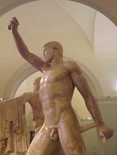 Detail of the Tyrannicides Sculptural Group in the Naples Archaeological Museum, July 2012