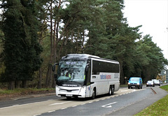 National Express owned 326 (BF21 CZJ) approaching Fiveways, Barton Mills - 7 Dec 2021 (P1100131)