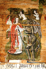 Detail of the Wenhaston Doom Painting, Saint Peter's Church, Wenhaston, Suffolk