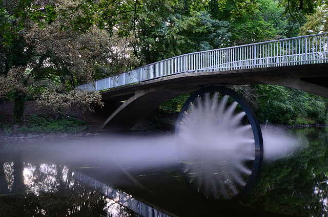 Die Dampfturbine läuft