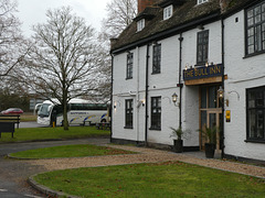 Safford’s Coaches TIL 5417 (YN62 DXW) at The Bull Inn, Barton Mills - 7 Dec 2021 (P1100137)