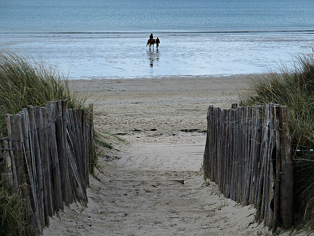 sur la plage ...