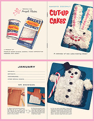 Baker's Coconut Cut-Up Cakes, 1956