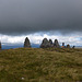 Nine Standards Rigg, with a threatening sky.