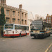 Whippet Coaches E893 HEG and Cambus 167 (L667 MFL) in Cambridge – 19 Apr 1994 (219-35)