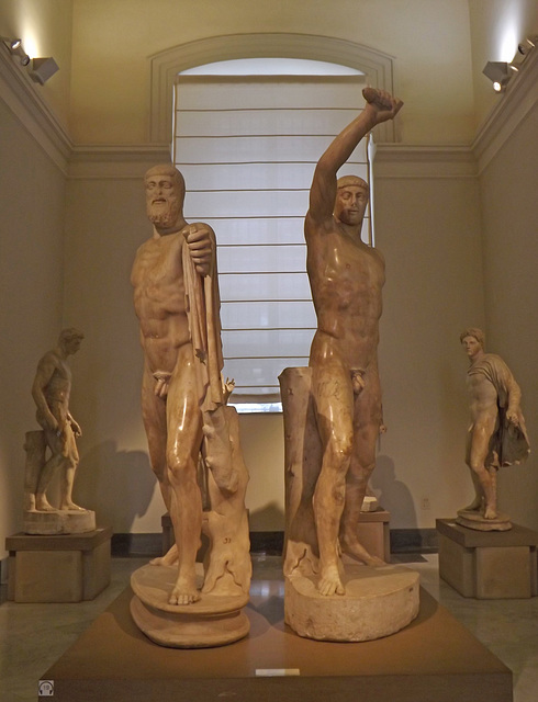 The Tyrannicides Sculptural Group in the Naples Archaeological Museum, July 2012