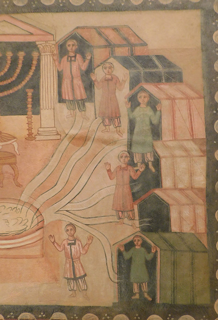Detail of the Wilderness Encampment and the Miraculous Well in the Metropolitan Museum of Art, June 2019