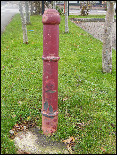 nice red bollard