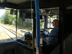 On board Stagecoach East 13902 (BU69 XYA) on the Cambridgeshire Guided Busway - 1 Sep 2022 (P1130112)
