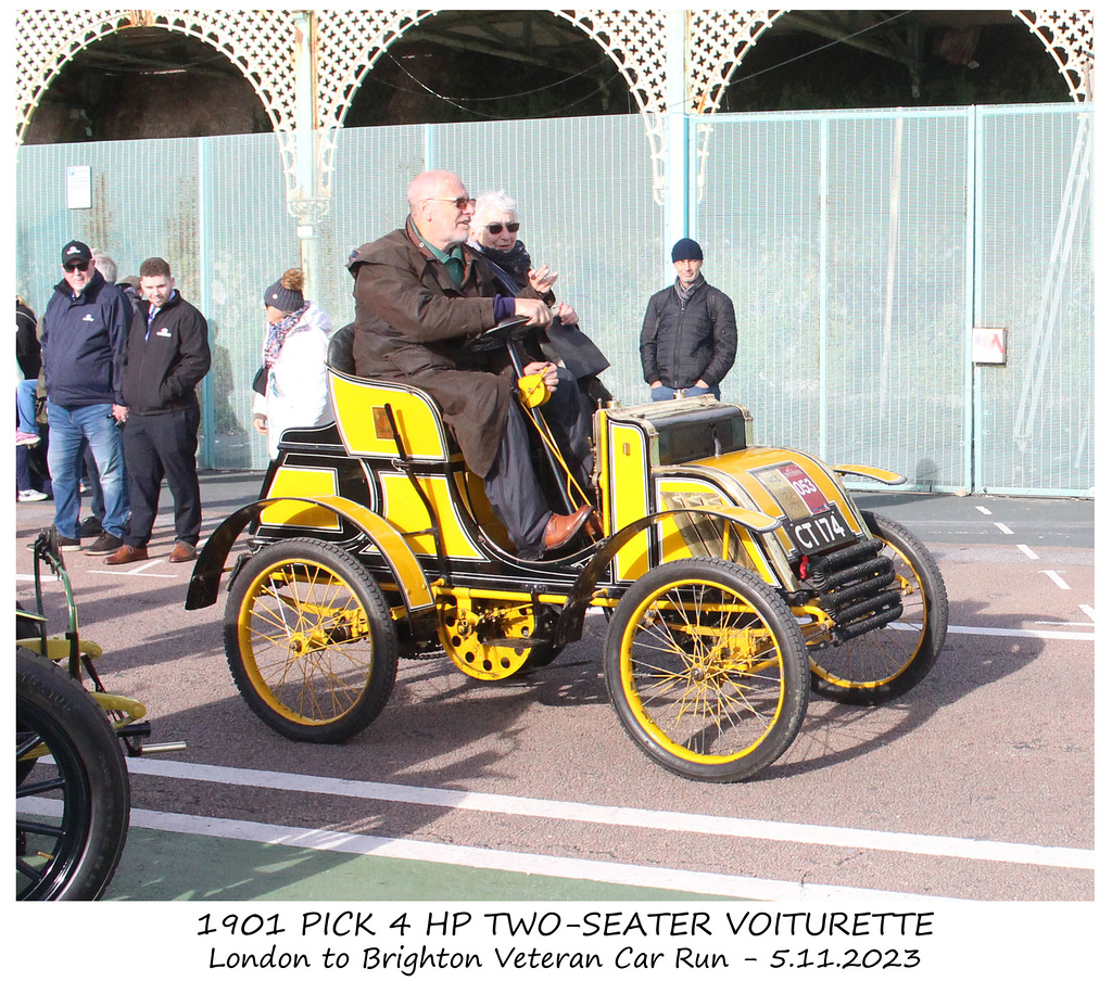 1901 PICK 4 HP TWO-SEATER VOITURETTE - Brighton - Veteran Car Run - 5 11 2023