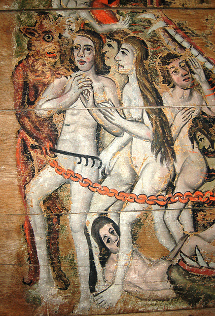 Detail of the Wenhaston Doom Painting, Saint Peter's Church, Wenhaston, Suffolk