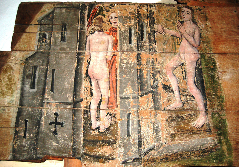 Detail of the Wenhaston Doom Painting, Saint Peter's Church, Wenhaston, Suffolk