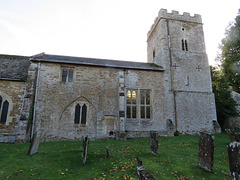 rousham church, oxon (6) c15 clerestory and blocked chapel arch, big c16 nave windows, c13 tower